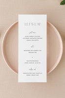 Menu Card